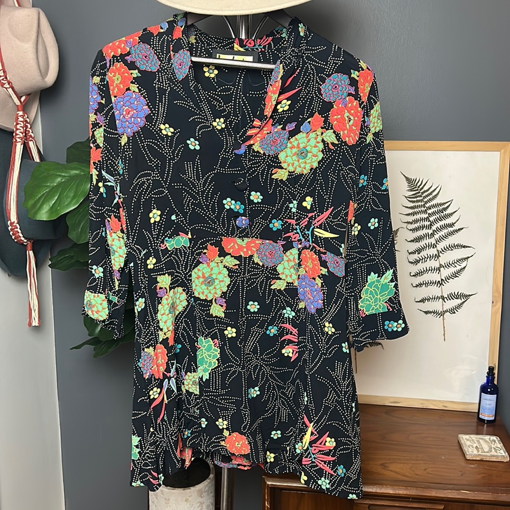 Vintage Loco Lindo Floral Blouse / Tunic